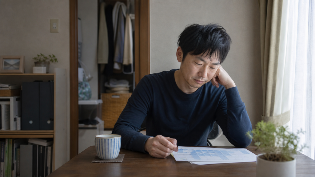 夜勤から日勤への転職予定を確認する会社員